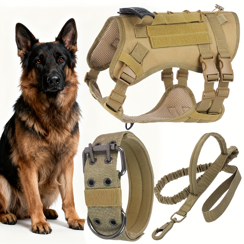TEMU 511 Large Dog Outdoor 3pcs Set, Pet Harness, Pet Collar, , Without Battery