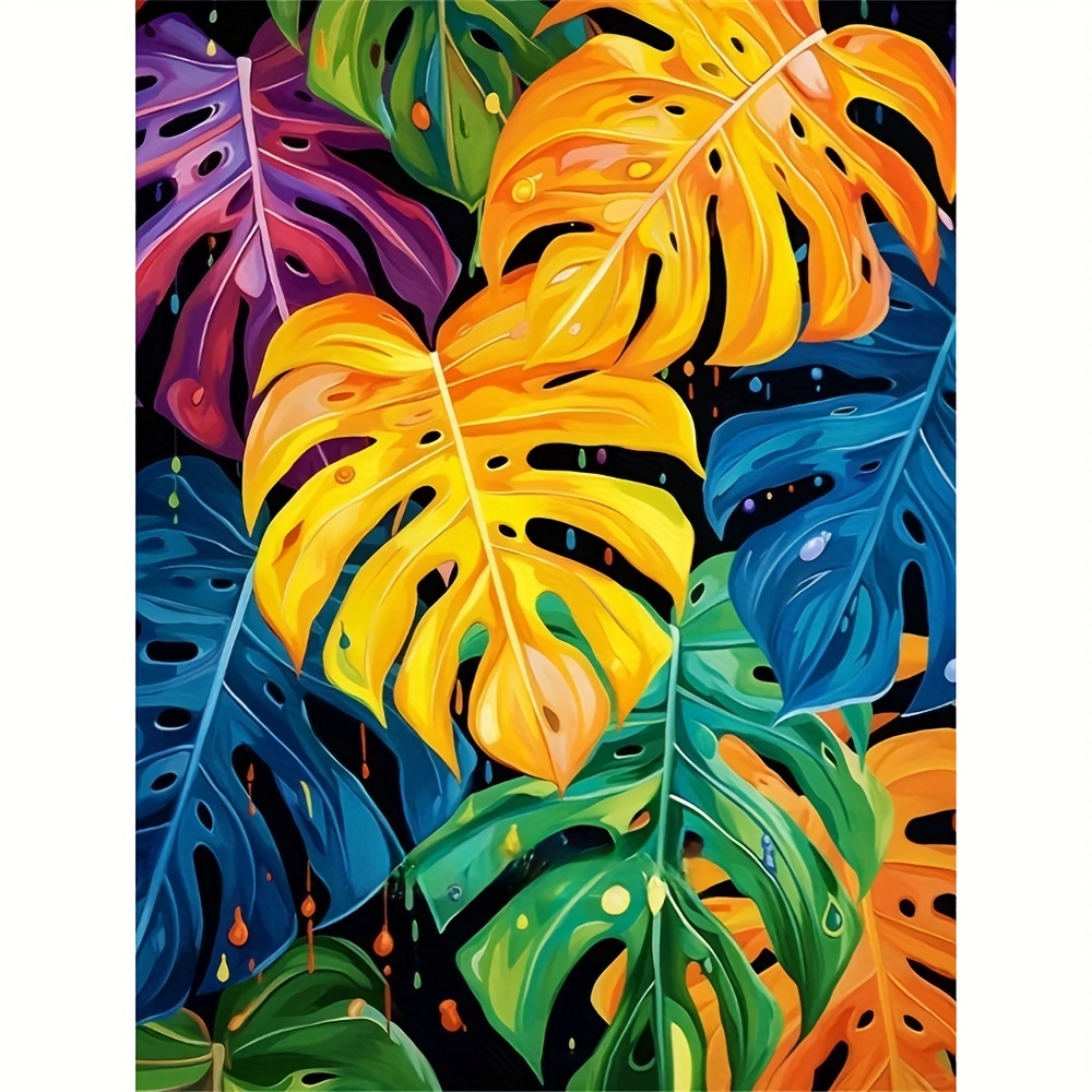 

Tropical Diamond Painting Kit, 30x40cm, Diy 5d Canvas, Non-electric, Canvas Material, With Diamonds For Home Wall Decor, Party Supplies & Crafts