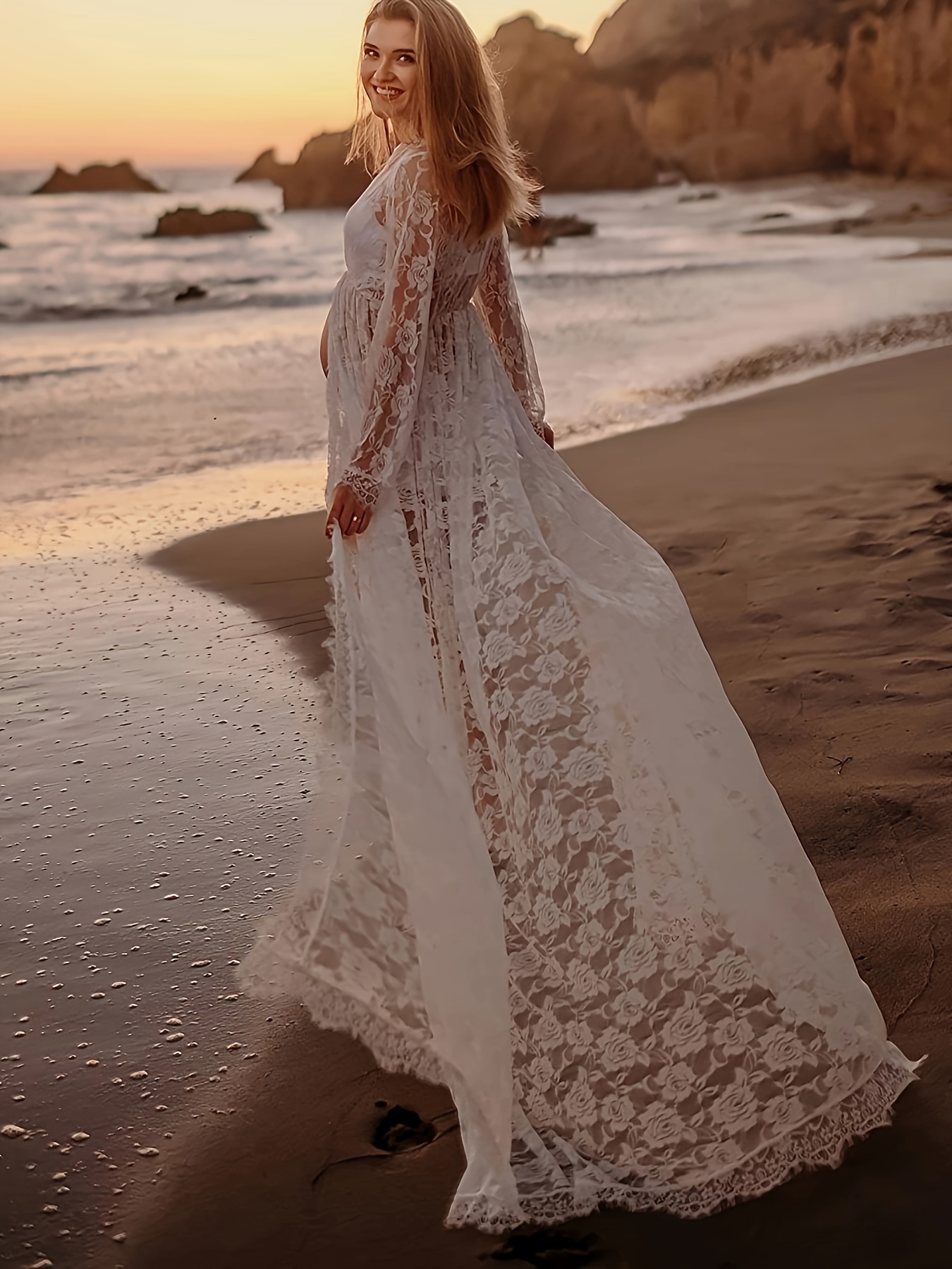 beach wedding guest dresses pinterest Maternity Dresses For Photo Shoot Pregnancy Dress Sequined Solid Women   Global Fashions GC