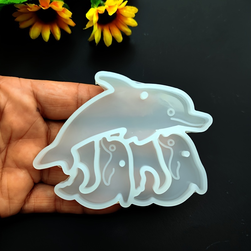 

Dolphin Family Silicone Mold Kit - 3-in-1 Diy Keychain & Pendant Casting, Epoxy Resin Craft Molds, , Pendant Mold