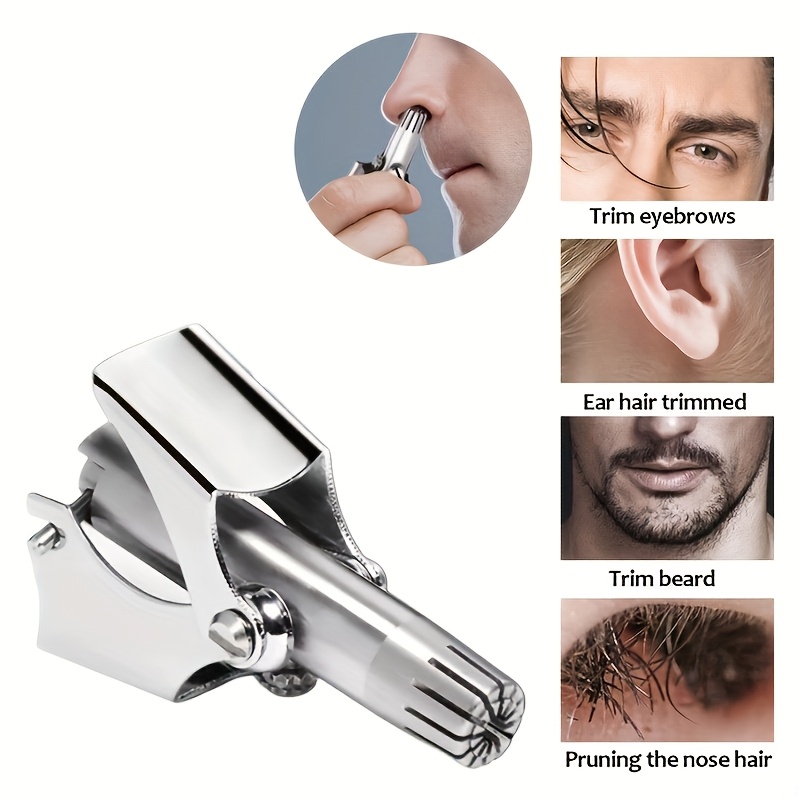 Washable Manual Nose Hair Trimmer For Men And Womens, Stainless Steel, Portable Nose Hair Clipper