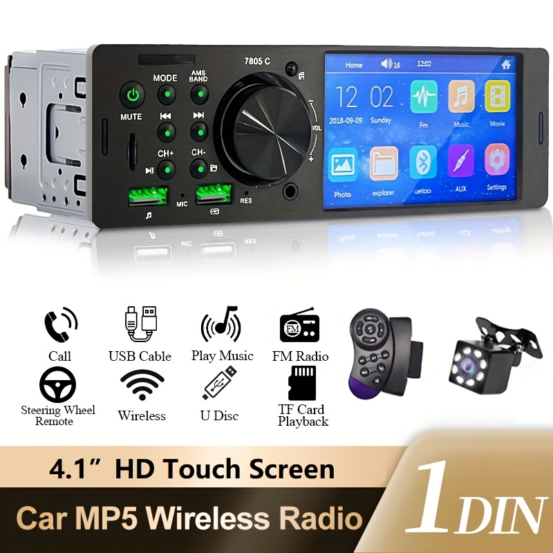 Produktbild von Carplay Display Hikity Autoradio 2 Din Mit Wireless Carplay & Android Auto - 7 Zoll Touchscreen Fürs Auto Bluetooth Autoradio