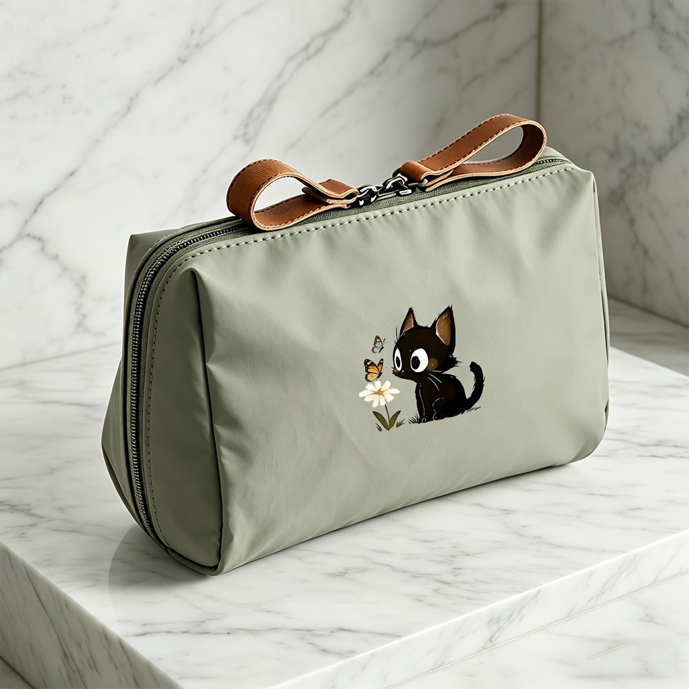 TEMU 1pc Cartoon Cat Multifunctional Storage Bag Women's Bag Portable Travel Toiletry Bag Suitable For Business Trips And Travel