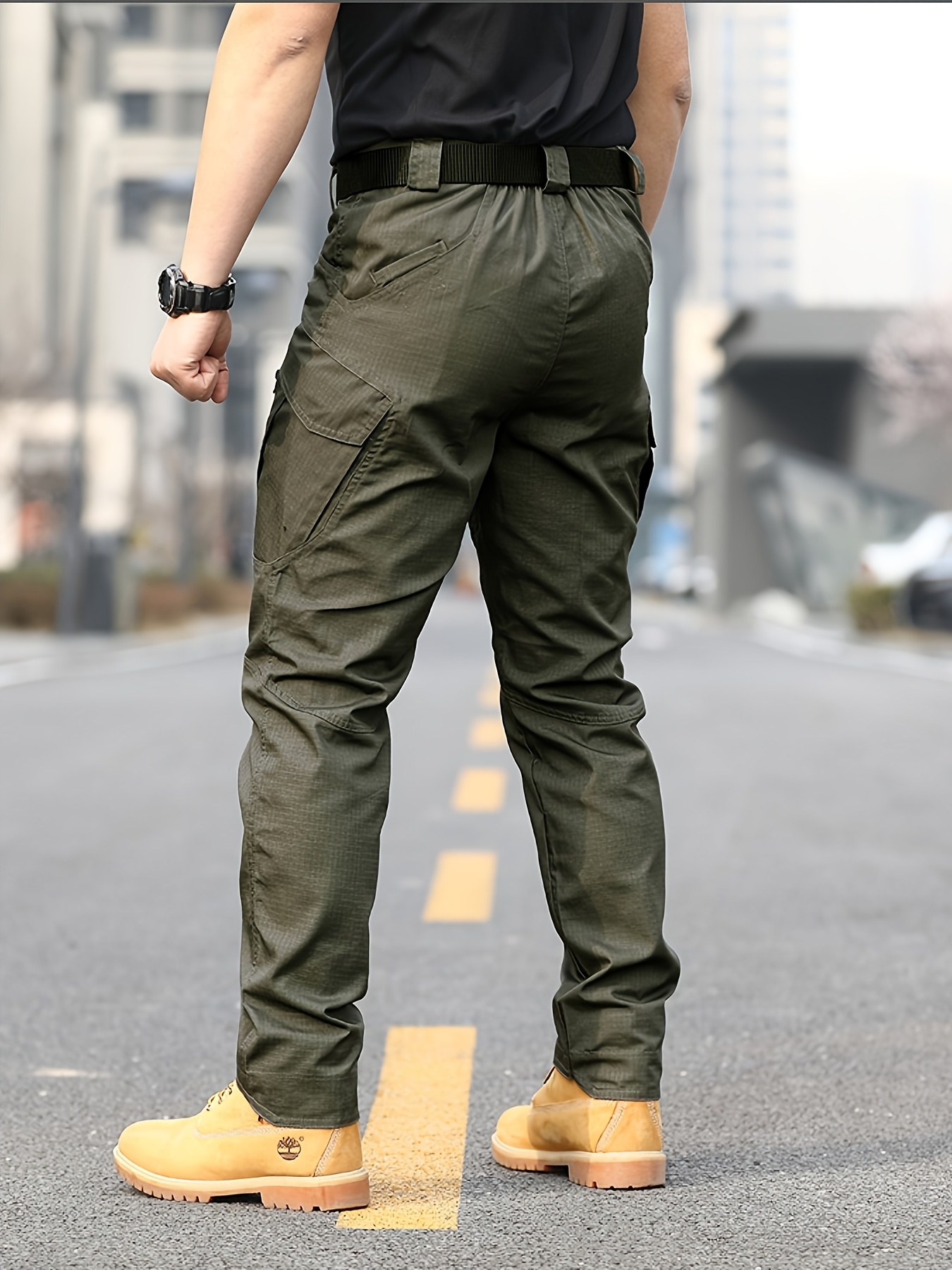 Men's Lightweight Tactical Cargo Pants with Multiple Pockets