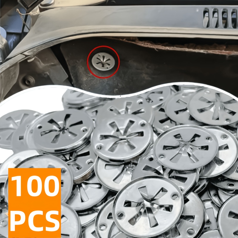 TEMU Car Seat Metal Clamping Plate Washer Cover Mounting Clips Heat Shield Insulation Gasket Pad Fixing For For Ford Vw