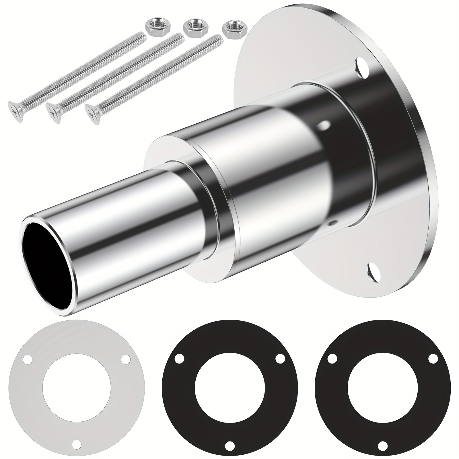 

Set Of Stainless Steel Fittings For Diesel Heater Exhaust With A 24mm Tube Diameter, Including Socket Hardware And 3 Screws.