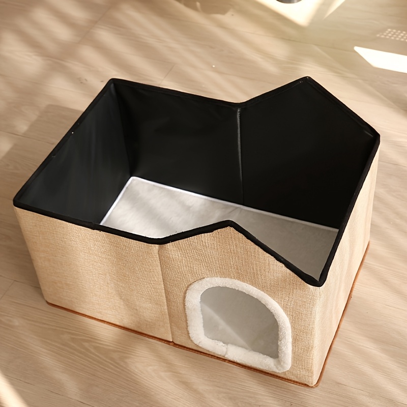 cat bed   universal pet house comfortable sleep cat villa foldable portable cat cottage Product details 6