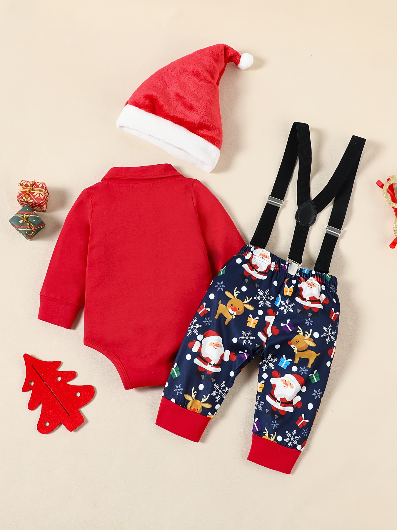 ensemble bodysuits bébé garçon noël pantalon premier noël Temu