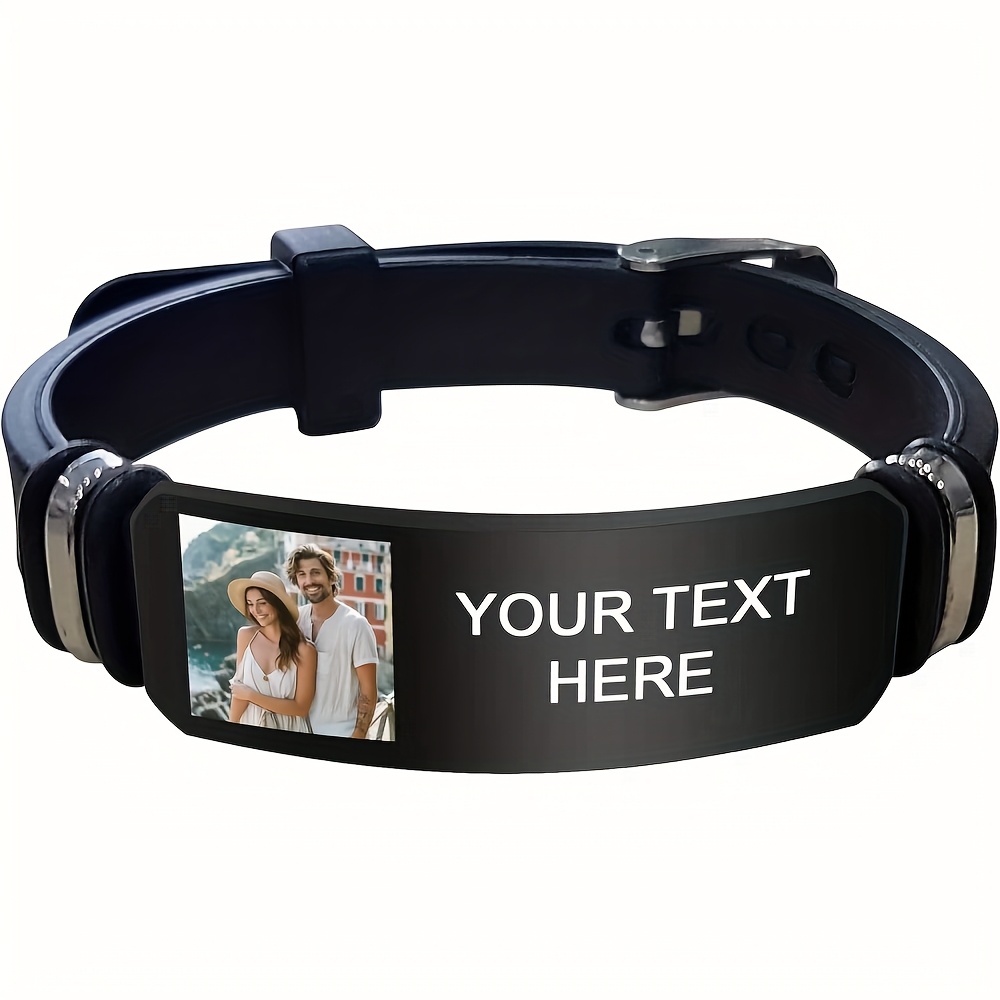 TEMU Custom Picture Bracelet, Custom Photo Bracelet Photo Memorial For Family/friend, Gift For Boyfriend/girlfriend, Memorial Day, Birthday,