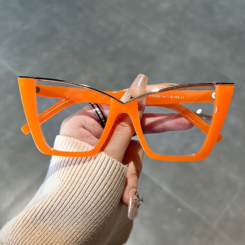 

Vintage Cat Eye Glasses Transparent Lens Computer Glasses Jelly Color Frame For Women-fashion Glasses Eye Protection