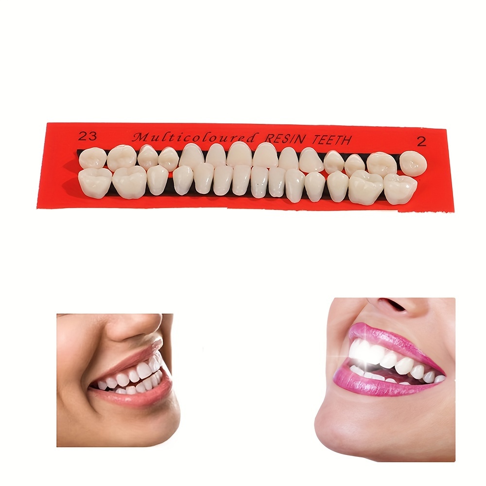 Dientes postizos dientes dentales de resina sintética dientes temporales  para dientes de terror de Halloween 3 juegos ANGGREK Otros
