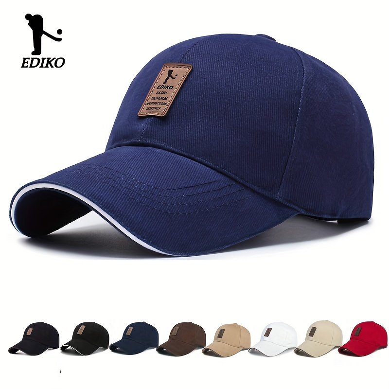 

Ediko Unisex Cotton Baseball Cap, Sporty Adjustable Outdoor Sun Hat, Breathable Woven Fabric, Classic Casual Style For All Seasons