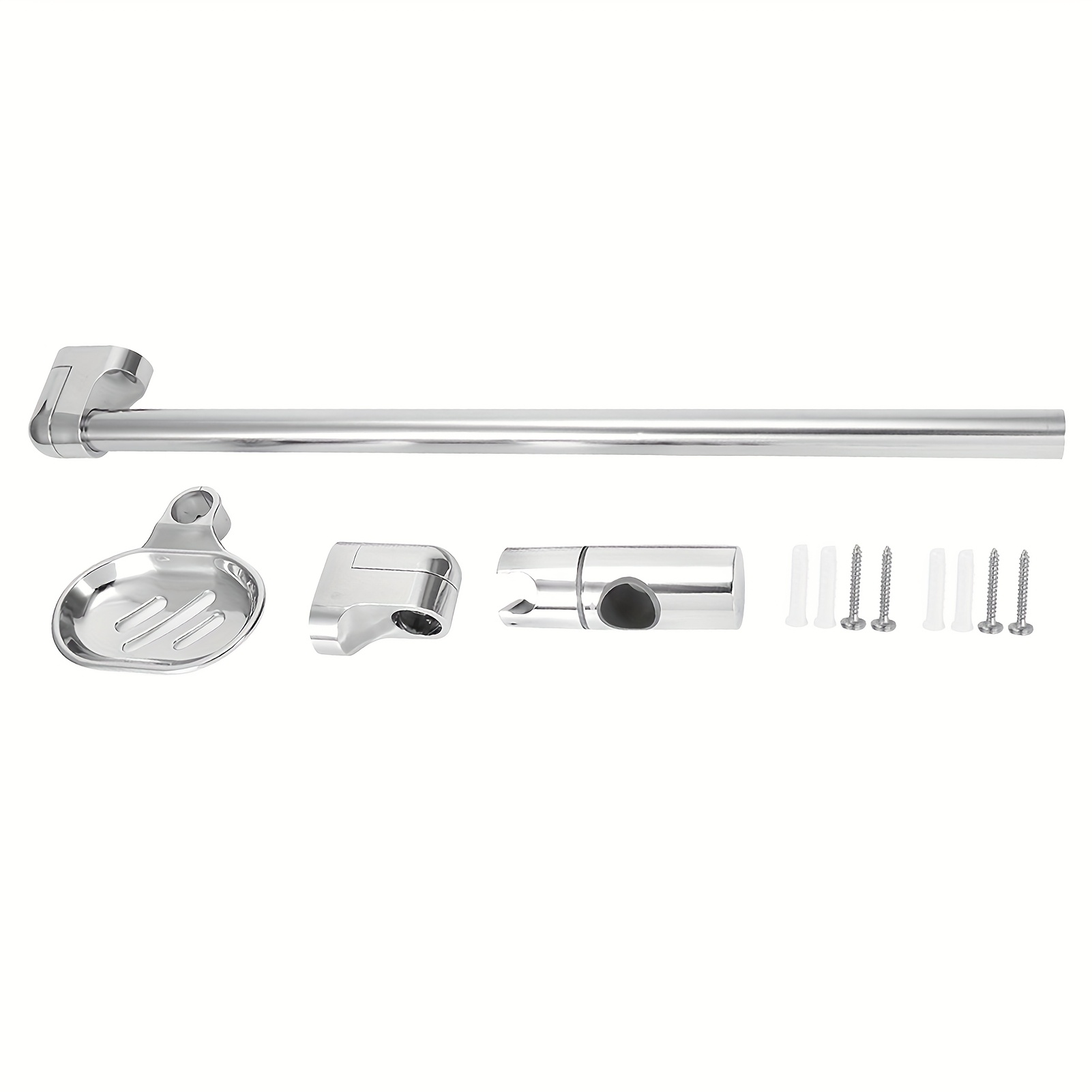 Bathroom Showerhead Fixing Device, Shower Equipment Sliding Rod Up-and-down Rod, Handheld Showerhead Bracket With Soap Dish