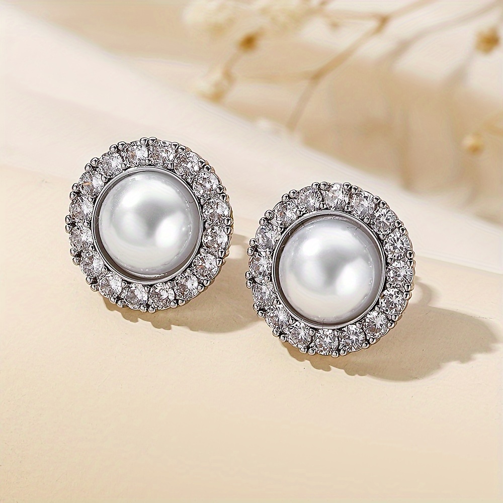 Of Niche Design Light Luxury High-end Temperament Sparkling Rhinestones Artificial Earrings Suitable For Women' Wear