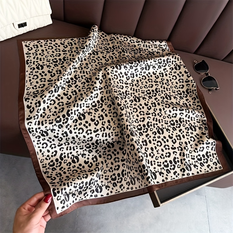 E-shop Leopardenmuster Kleiner Quadratischer Schal, Modischer Vielseitiger Artikel, Pendelungs-Arbeitsplatz-Tagesoutfit-Akzent, -Gefärbter Stoff Druck