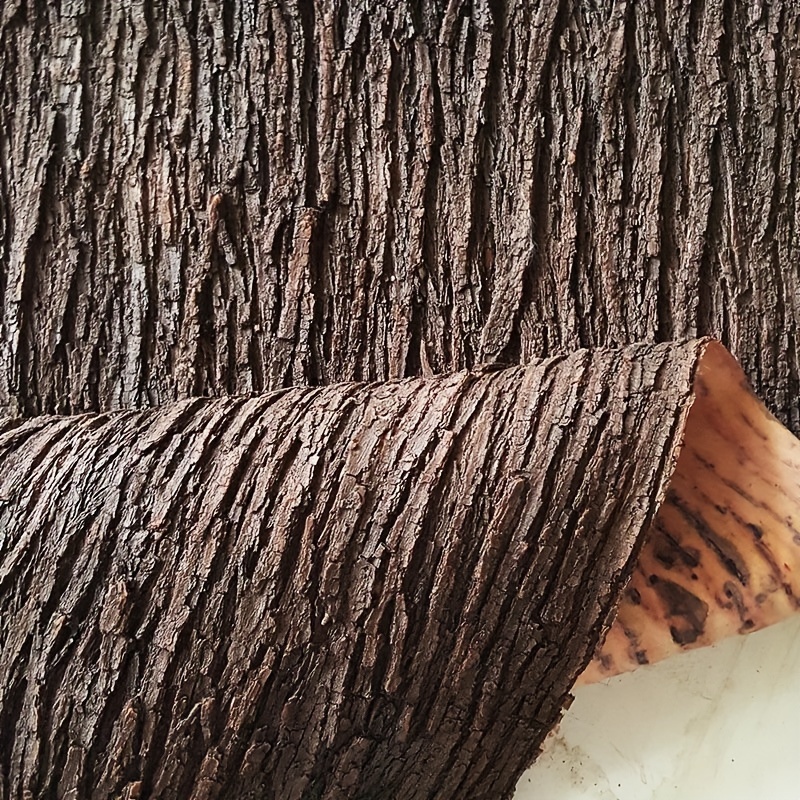 

Rubber Tree Bark Self-adhesive Wrap - Artificial Bark Sheet For Pipe Cover, Column, Garden Home Decor - 1 Piece Simulation Tree Bark Wall Art Plaque