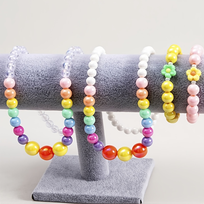 Women's Imitation Precious Bead Stackable Bracelet, Elastic