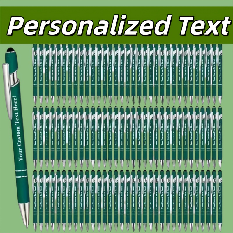 Customizable Multicolored Metal Ballpoint Pens Set, Durable