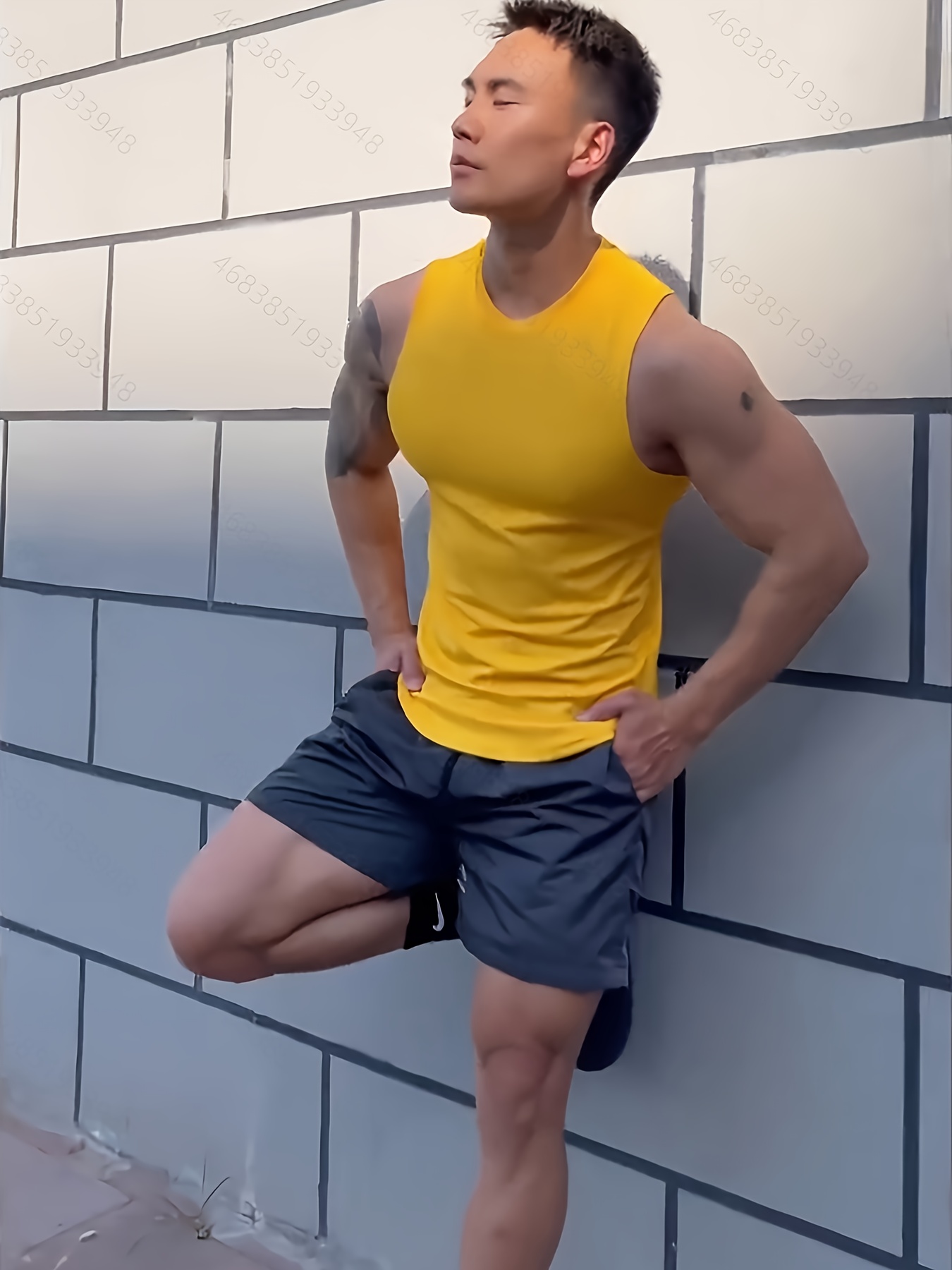 Men's Solid Tank Top Active Quick Dry Breathable Crew Neck - Temu