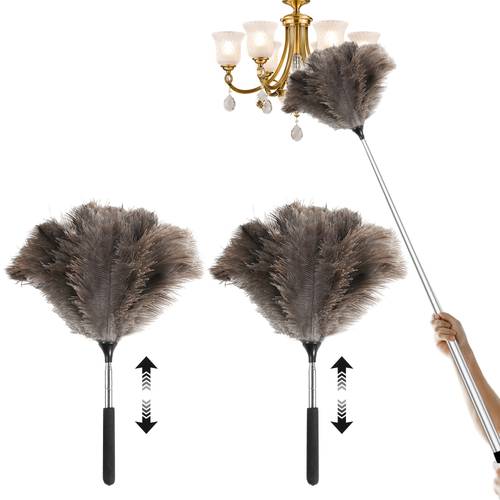 item picture 2pcs retractable dusting dusters retractable handle suitable for cleaning supplies household automobiles offices cleaning ceiling fans chandeliers high ceilings blinds