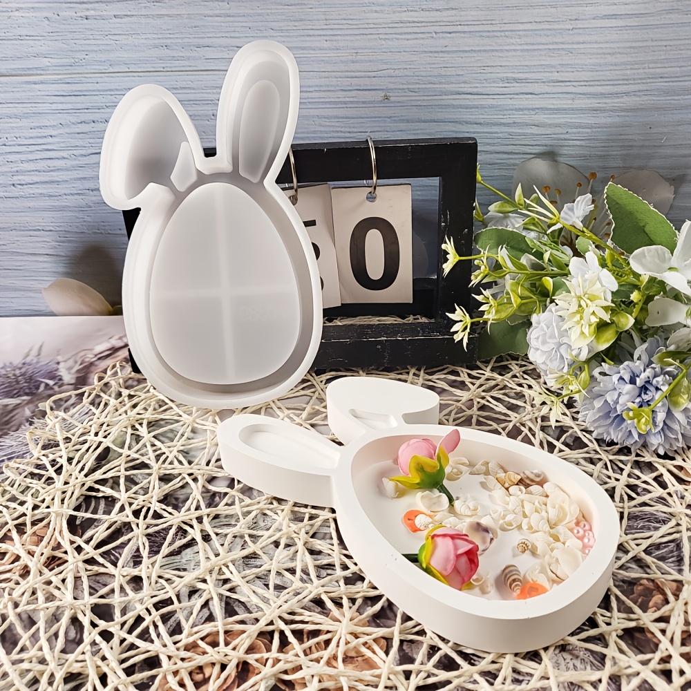 

Big Easter Bunny Tray Tray Mold 3d Decorative Silicone Mold Diy Candle Silicone Mold Decorative Silicone Mold Home Decoration Epoxy Resin Mold X0389