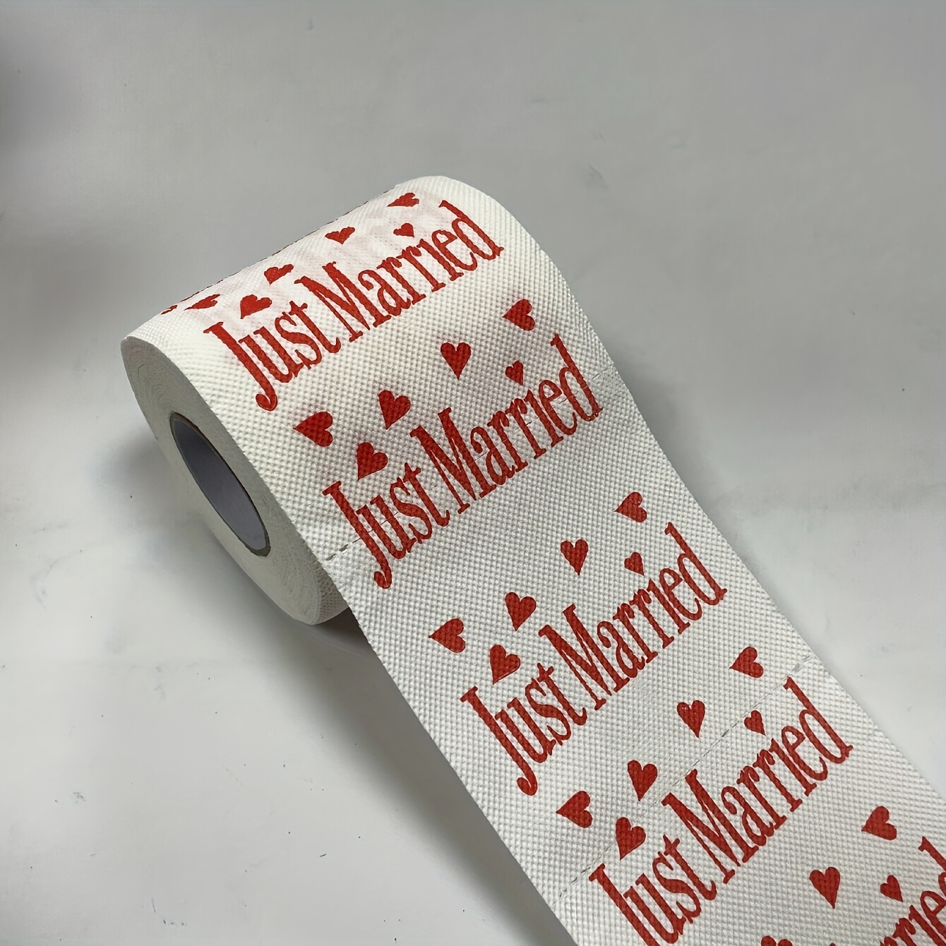 E-shop 1 Rolle/2 Rollen Hochzeit Rot Herz Druck Toilettenpapier - Hochwertige Holzschliff, Blasenfrei Hochzeitsgeschenk für Gäste, Kreative