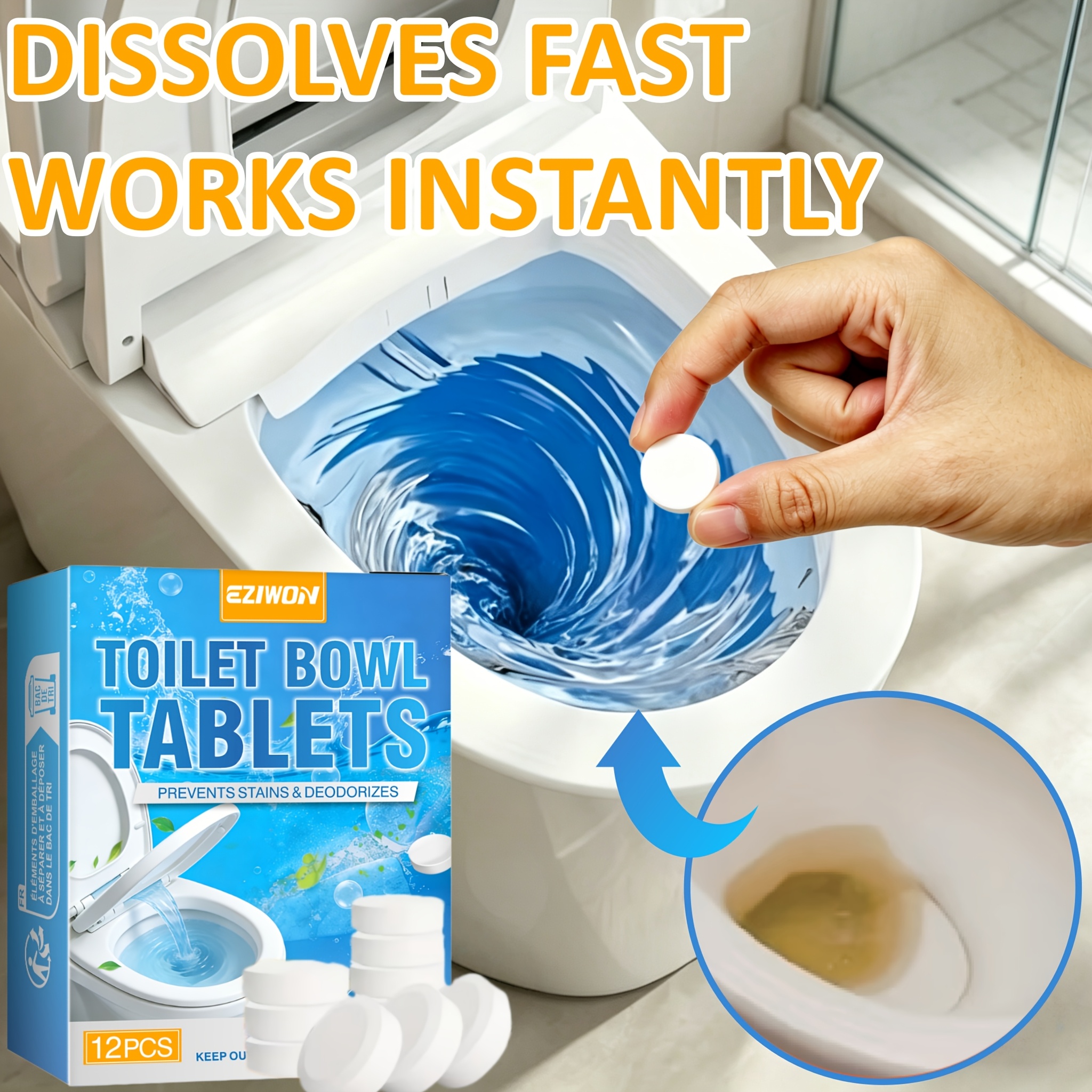 powerful dissolving dirt toilet effervescent tablets   urine   flush to clean strong yellow removal and odor   long   suitable for all kinds of ceramic glazes