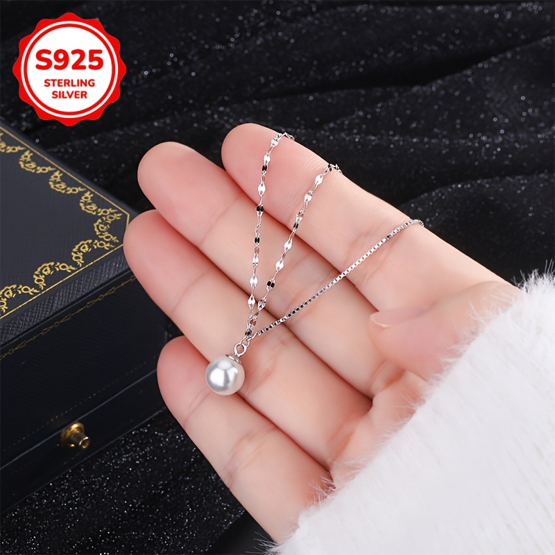 925 Sterling Silver Double Layered Necklace, Hypoallergenic Choker