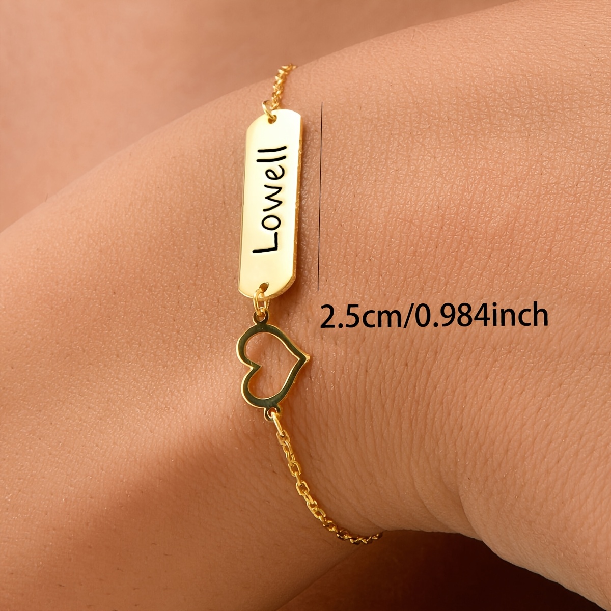 Personalized Engraved Heart Bracelet, Friendship Knot Gift