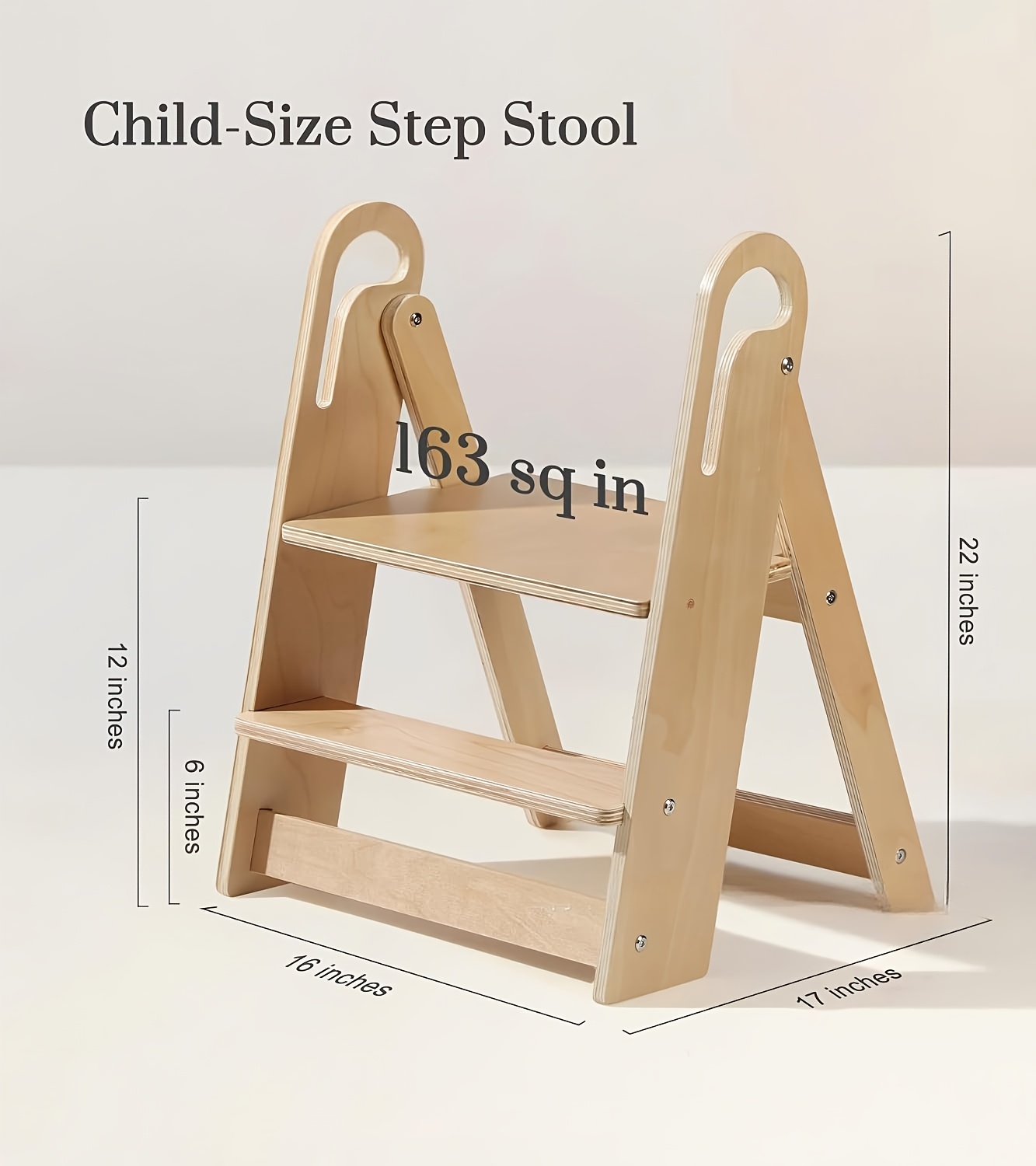 Children's Step Stool, Foldable Anti-Slip Double-Tier Step Stool with Handle Design, Suitable for Multiple Settings Including Bathroom Sinks, Kitchens, And Bedroom Countertops