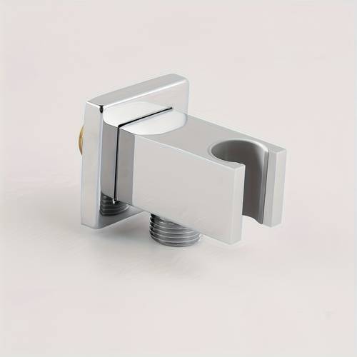 heavy duty solid brass shower arm bracket with water inlet 1 2 npt threaded elbow polished chrome suitable for bathroom compatible with standard faucets ideal for modern or traditional decor