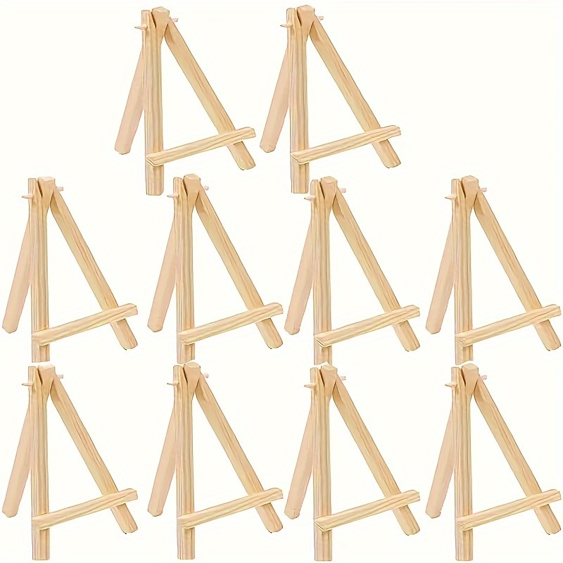 

10pcs Wooden Small Painting Stand Mini Artist Wooden Easel Wood Wedding Table Card Stand Display Holder