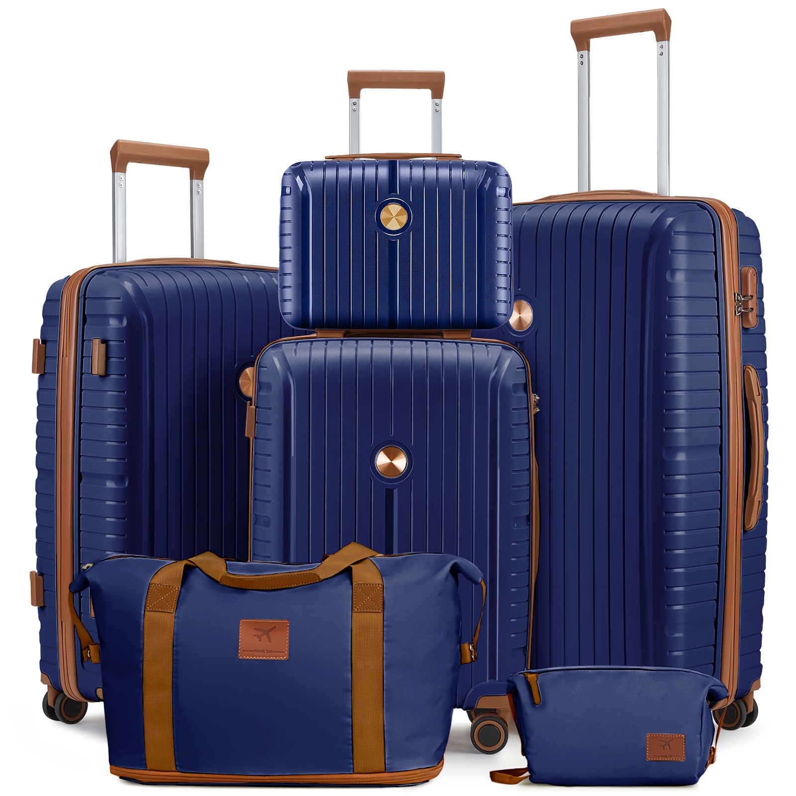 TEMU Joyway Luggage Sets, Travel Luggage Sets, Carry-on Luggage Sets, Suitcases With Spinner Wheels With Travel Bag And Toiletry Bag (6pcs Set)