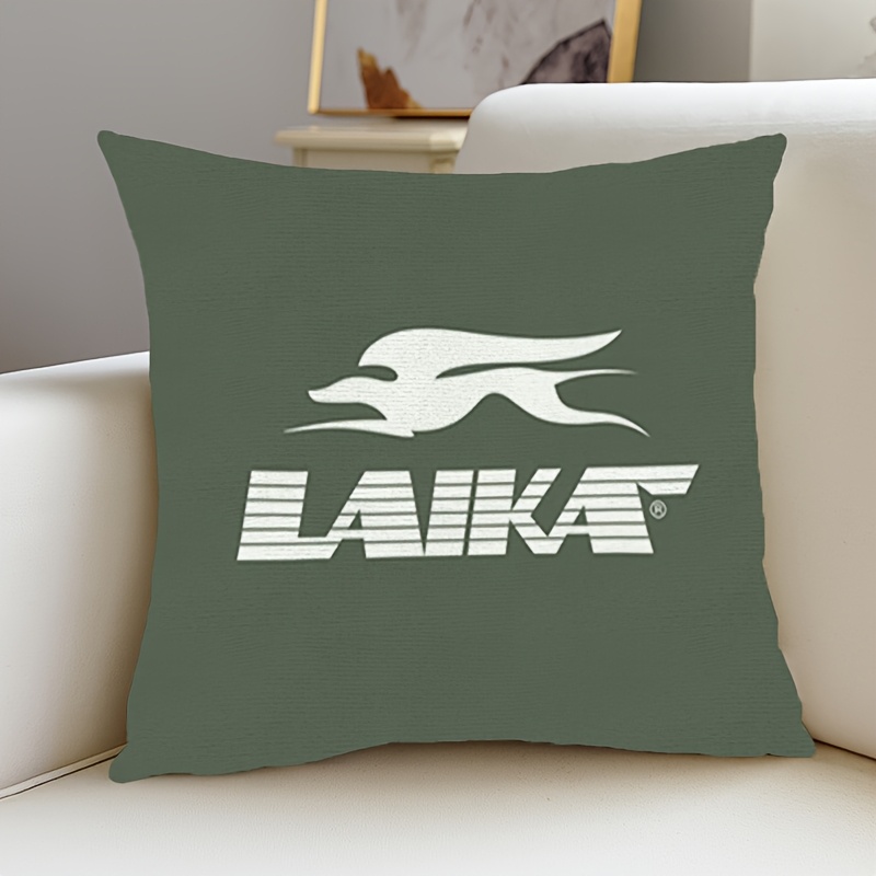 TEMU 1 quadrata stampata con motivo a tema Laika, morbida e confortevole, adatta per soggiorno, camera da letto, ufficio, dormitorio, auto, feste al