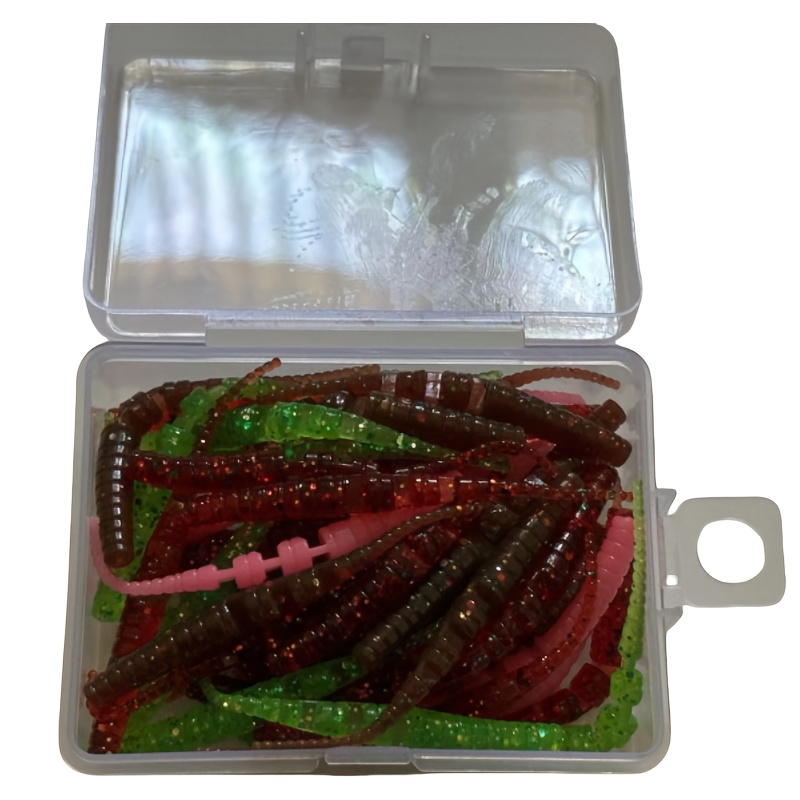 TEMU 50pcs Mixed Color 5cm/1.97in Multi- Tail Fishing Bait Soft Bait