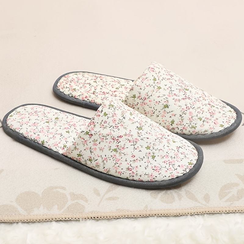 TEMU Suitable For Hotels Disposable Slippers - Heavy-duty Non-slip Sole & Breathable Upper, Thickened Slip- Guest Footwear For For Home, Travel, B&bs