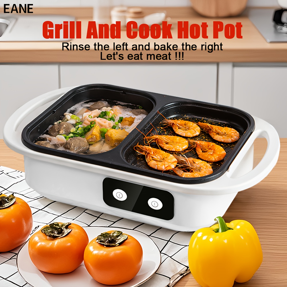   all in   kitchen pot   deep fry bake steam with dual voltage 220 240v compact countertop appliance for home small restaurants easy   portable electric cooker grilling and frying   0