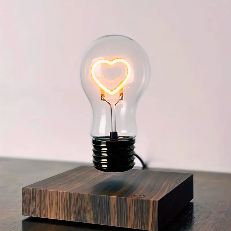 1pc Lampe à ampoule LED en - Design de suspension magnétique accrocheur - Lampe de table à magnétique flottante pour la décoration moderne de et du bureau, cadeau idéal détails 6