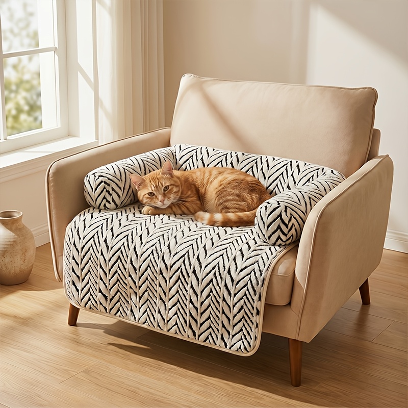 TEMU Luxury Short-haired Dog Sofa - Human And Pet Shared Sofa With Extra Large, Thickened, Non-slip Pet Cushion And Sofa Cover. Cat And Dog Sleeping