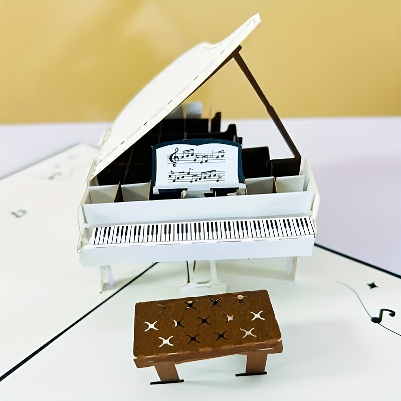 A *-Up 3D Piano Greeting Card for Happy Birthday, Graduation *'S Day,  Mother'S Day, Congratulations, Retirements, Gifts for Musicians, Teachers, 