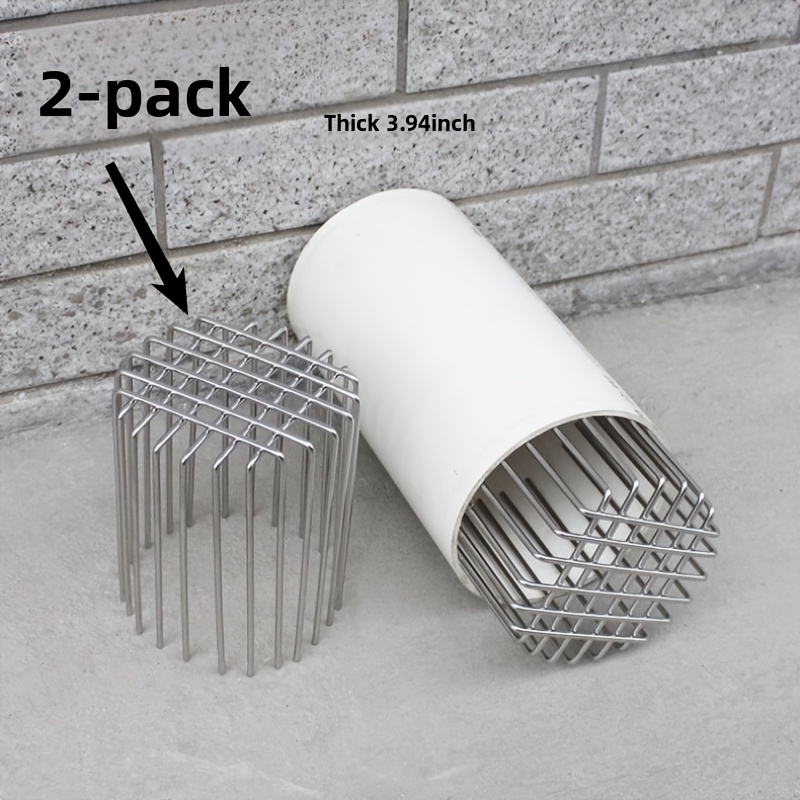 TEMU 2pcs 4.33-inch And Rat Anti-drain Mesh Cover, Roof Ventilation Opening Anti-bird Filter Screen, Circular Anti-clogging Floor Drain