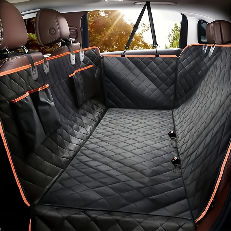 Dog Car Seat Cover With 4 Pockets - Scratch And Slip Resistant Pet Hammock For Cars, Trucks And Suvs