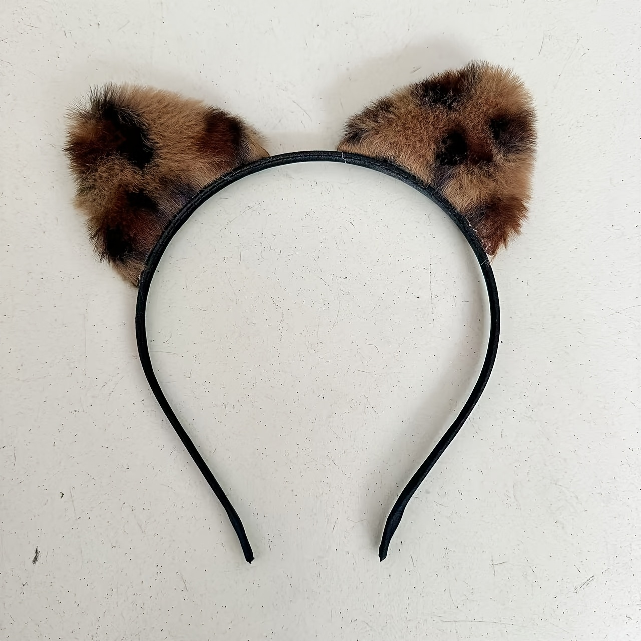 Leopard Print Cat Ear Headband Cute Cartoon Internet Celebrity Temperament Headband Headwear
