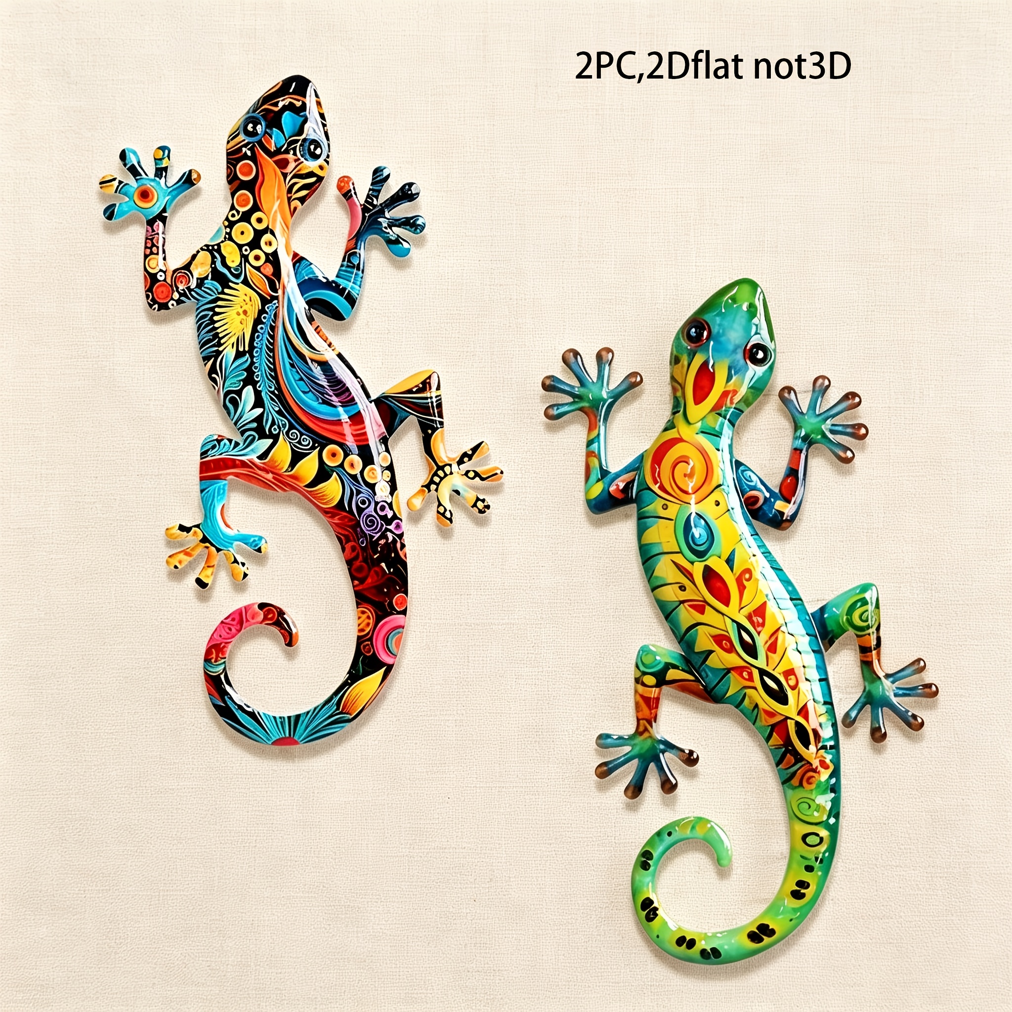 TEMU 2 Pièces de Décoration Murale en Acrylique 2D - Tortue à Design Floral Peint Main, Art Coloré pour Intérieur/Extérieur Maison, Jardin, Patio -