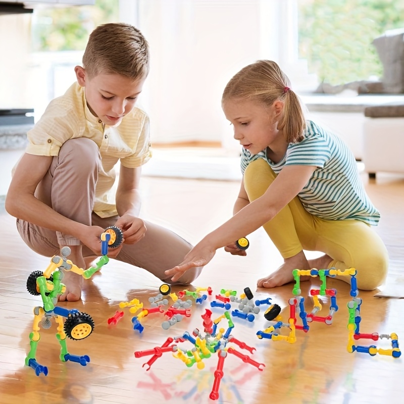 Building Toys, 83 Piece STEM Toys for Kids Boys and Girls Christmas Birthday Gifts Children Building Blocks Creative and Educational Kids Toys Projects