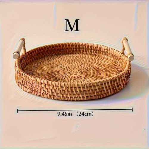 multi functional woven basket with carrying handles portable multi purpose storage basket hand woven storage basket desktop storage basket multi functional woven gift tray multi functional woven tray vintage woven storage basket hand woven