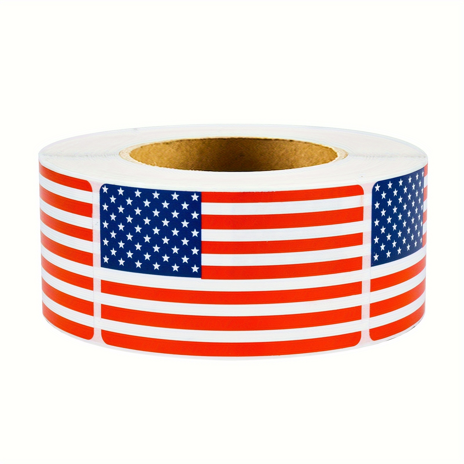 

500pcs American Flag Stickers - 1.25" & 2.16" Patriotic Decals For Envelopes, Election Labels, And Item Identification