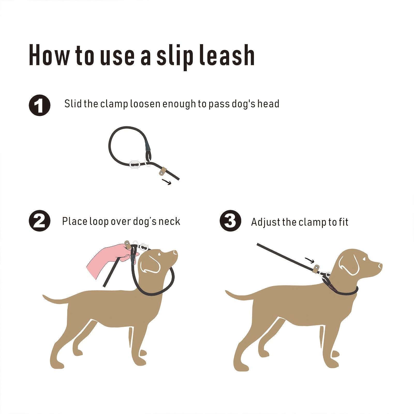 No Pull Slip Lead Dog Leash for All Breeds
