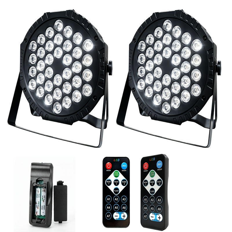 TEMU 1/2pcs Professional 36 Led Rgbw Stage Light, Dmx Par Can Lighting, Color Changing Dj Lights For Concert Party Club Event