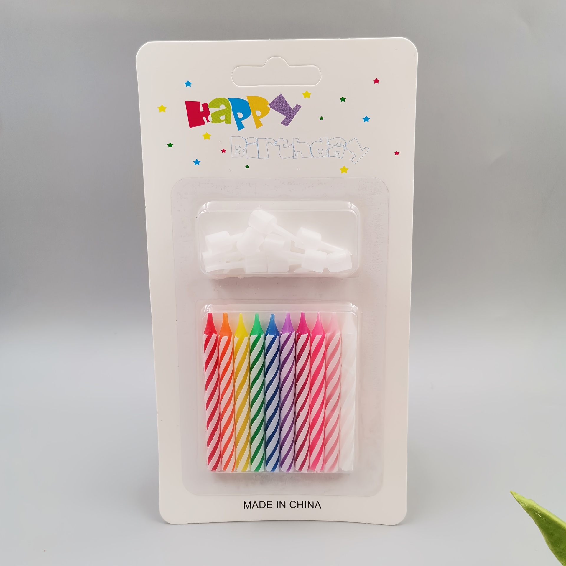 Image of 10-color Threaded Short Candle, Decorative Candles For Birthdays, Weddings, And Festive Parties